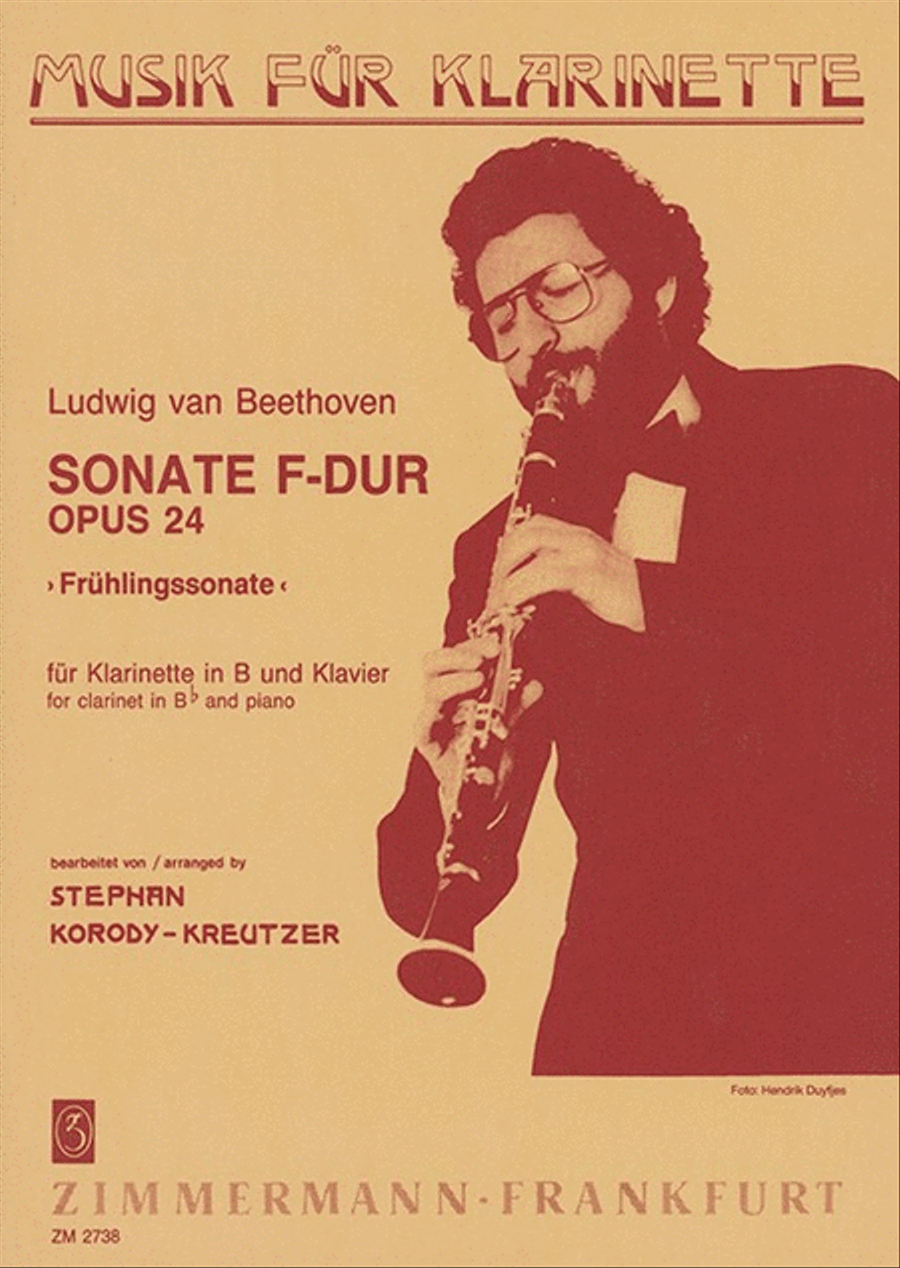 Sonata in F major (Spring Sonata) Op. 24 B-Flat Clarinet scores gallery preview page 1