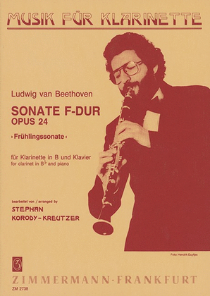 Book cover for Sonata in F major (Spring Sonata) Op. 24