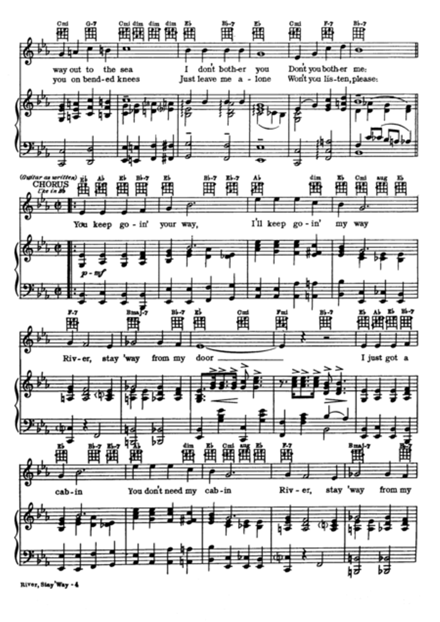 River, Stay Way From My Door Voice scores gallery preview page 3