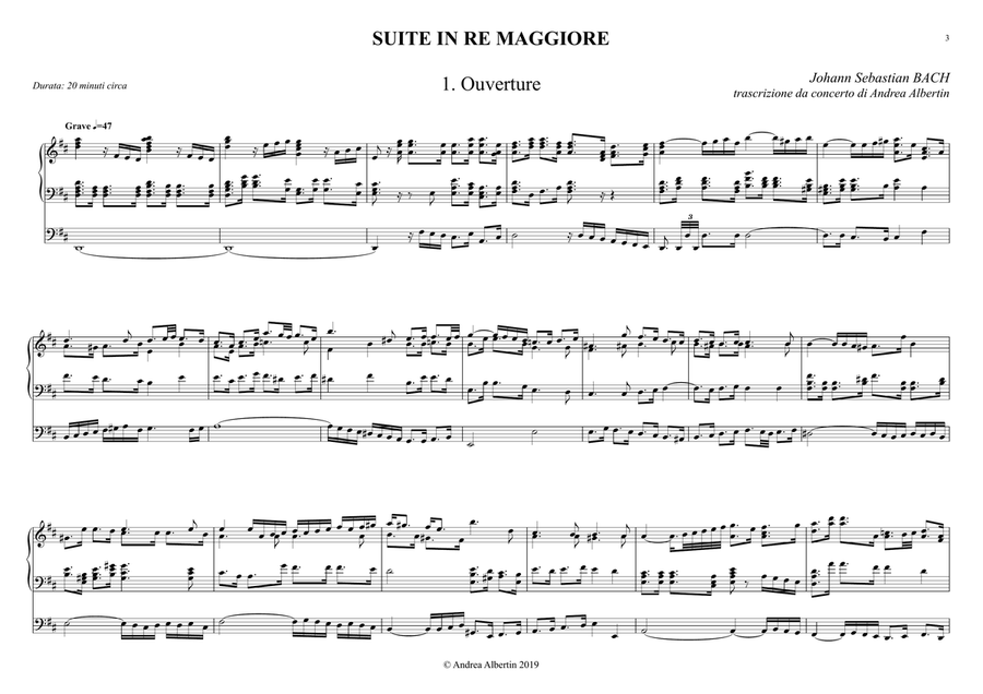 Suite in D Major BWV 1068, arrangement for organ Organ Solo scores gallery preview page 3