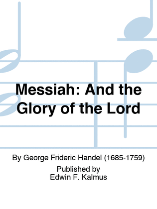 Book cover for MESSIAH: And the Glory of the Lord