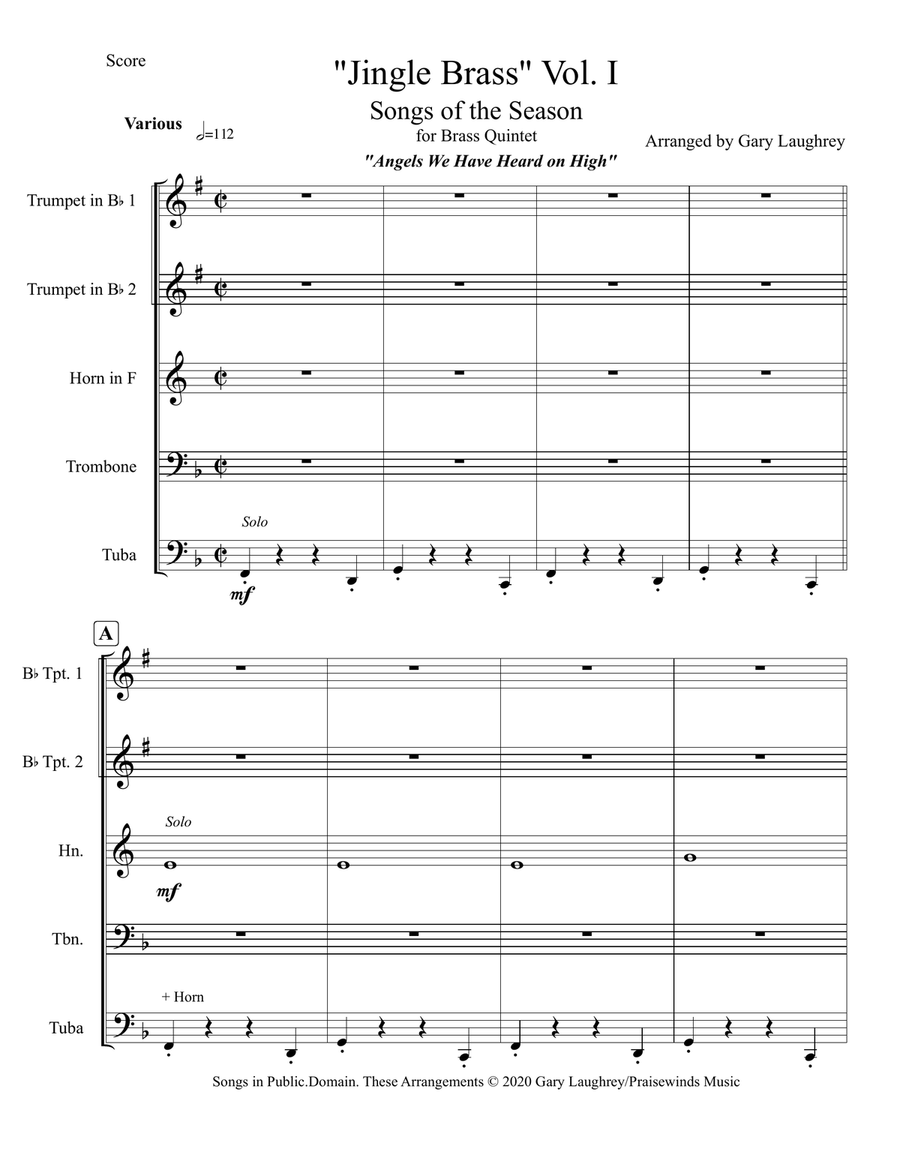 Jingle Brass Vol. 1 Brass Ensemble scores gallery preview page 2