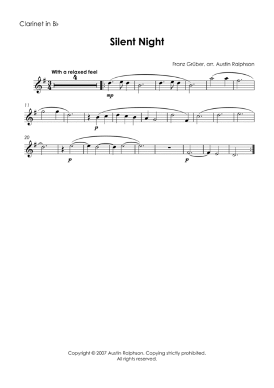 Silent Night - wind quintet Woodwind Quintet scores gallery preview page 5