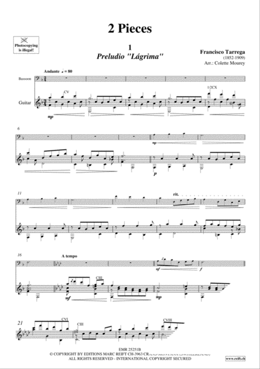 2 Pieces Bassoon scores gallery preview page 3