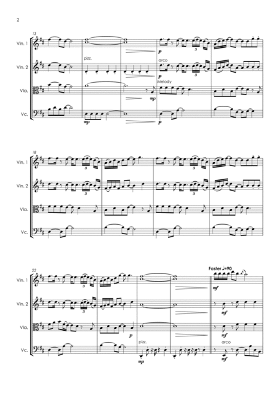 Under The Bridge String Quartet scores gallery preview page 6