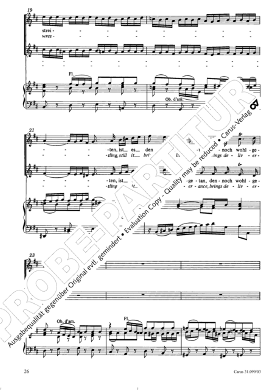 Whatever God ordains is right (Was Gott tut, das ist wohlgetan) 4-Part scores gallery preview page 27