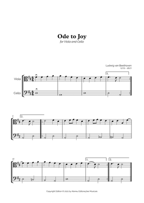 Book cover for Ode to Joy for Easy Viola and Cello Duet