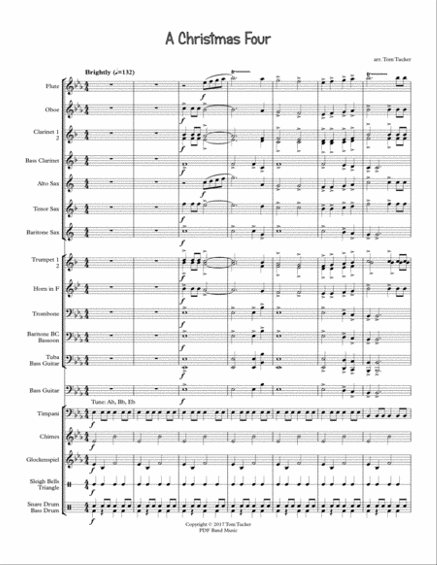 A Christmas Four Concert Band scores gallery preview page 2