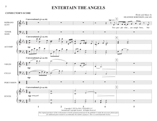 Book cover for Entertain the Angels - Full Score
