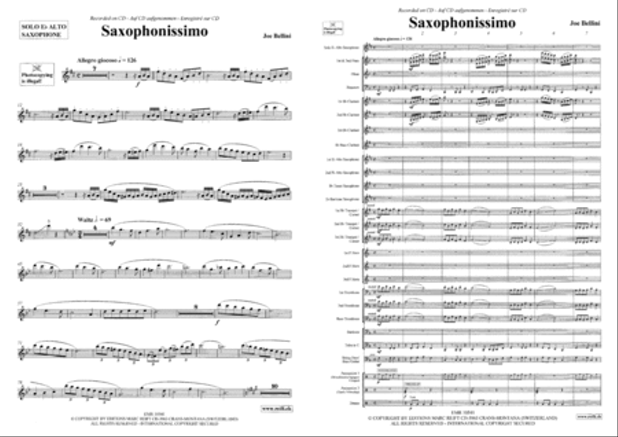 Saxophonissimo Saxophonissimo Concert Band scores gallery preview page 3