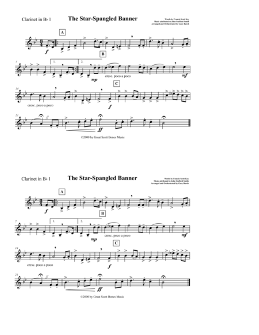 The Star Spangled Banner Marching Band scores gallery preview page 5