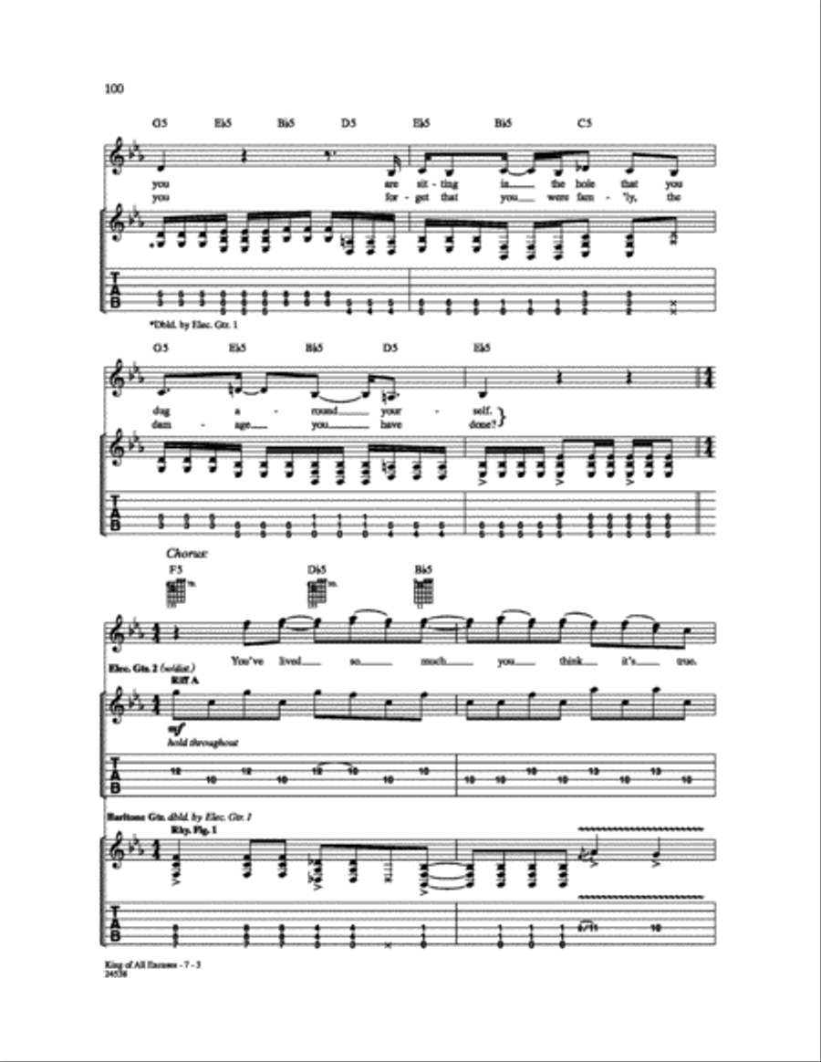 King of All Excuses King of All Excuses Electric Guitar scores gallery preview page 3