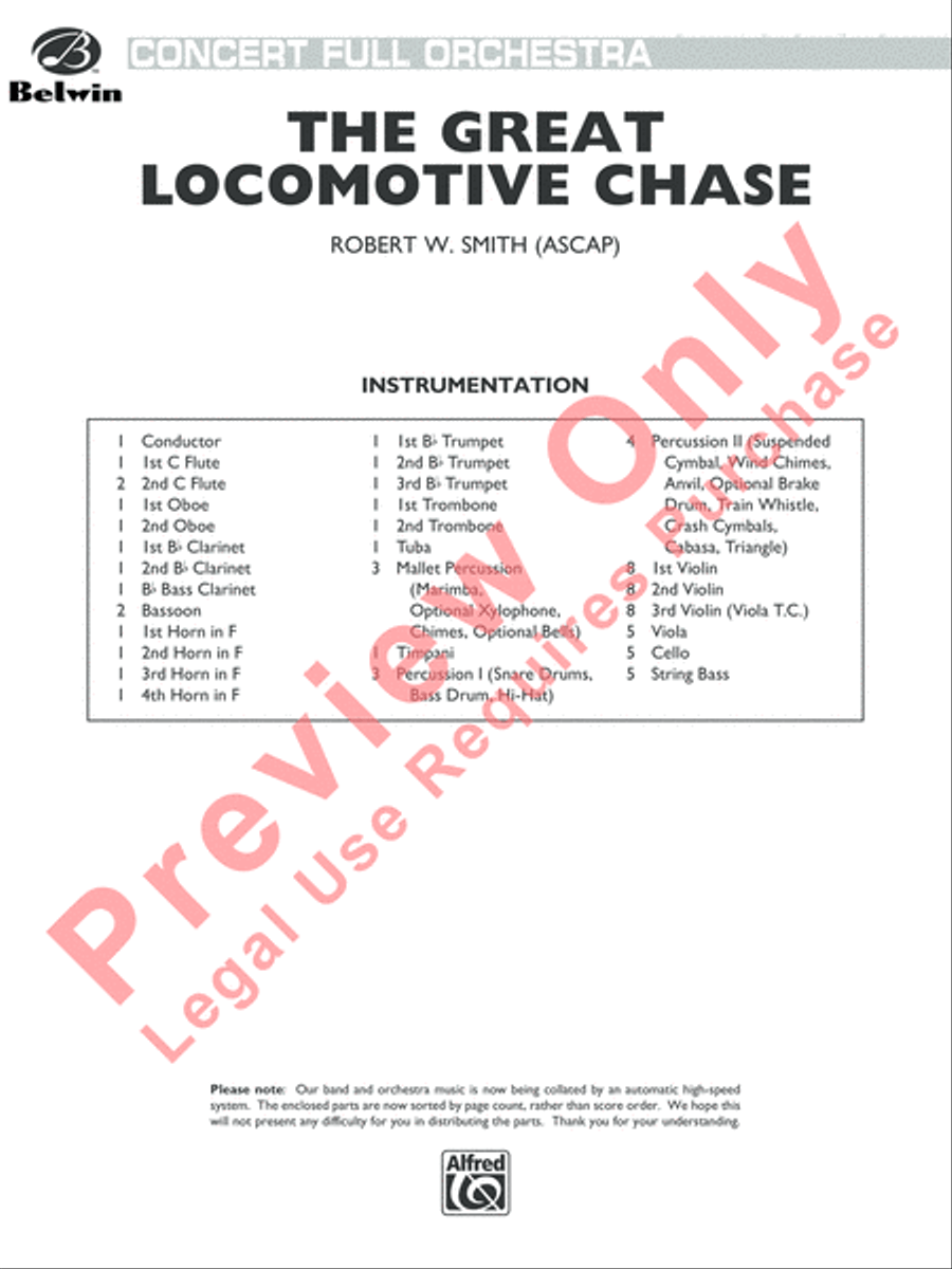 The Great Locomotive Chase Full Orchestra scores gallery preview page 2