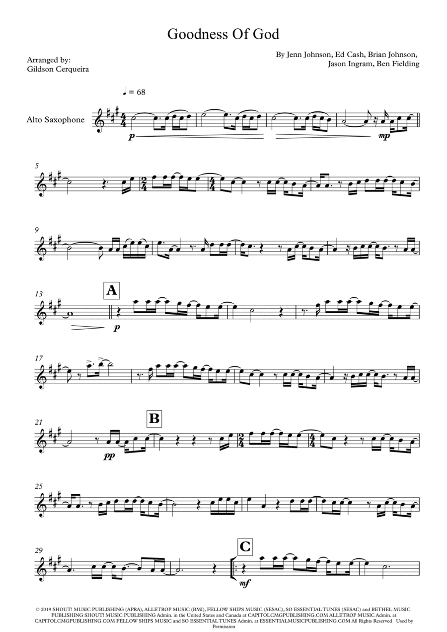 Goodness Of God Chamber Music scores gallery preview page 1