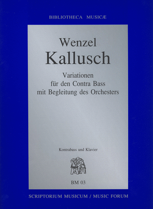 Book cover for Variationen den Contra Bass mit begleitung des Orc