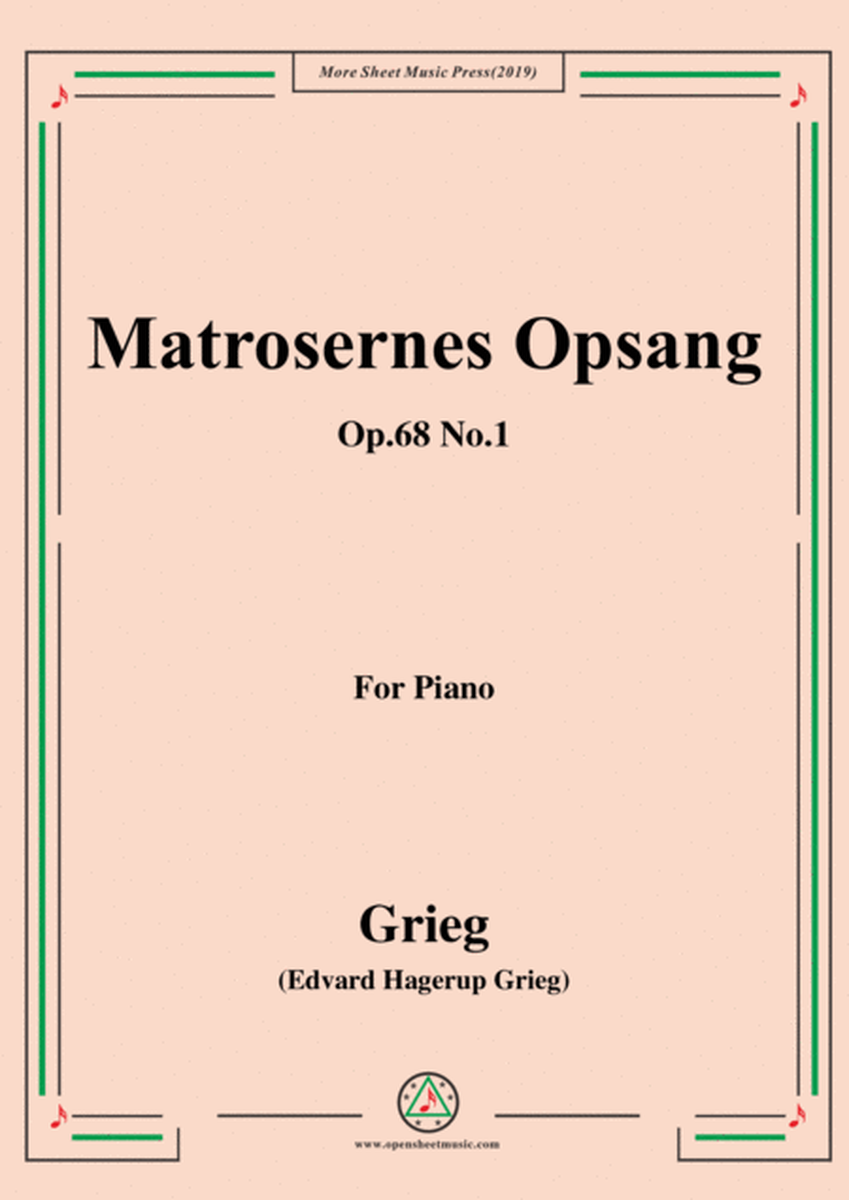 Grieg-Matrosernes Opsang Op.68 No.1,for Piano