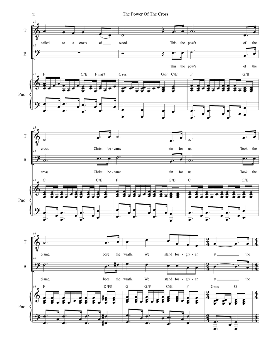 The Power Of The Cross (Oh To See The Dawn) Tenor Voice scores gallery preview page 2