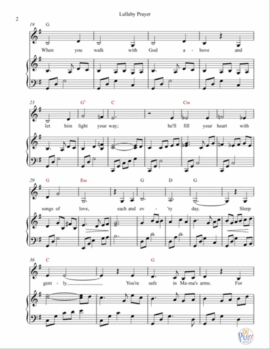 Lullaby Prayer Voice scores gallery preview page 3