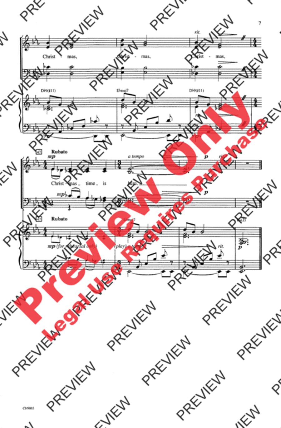 Christmas Time Is Here 4-Part scores gallery preview page 7