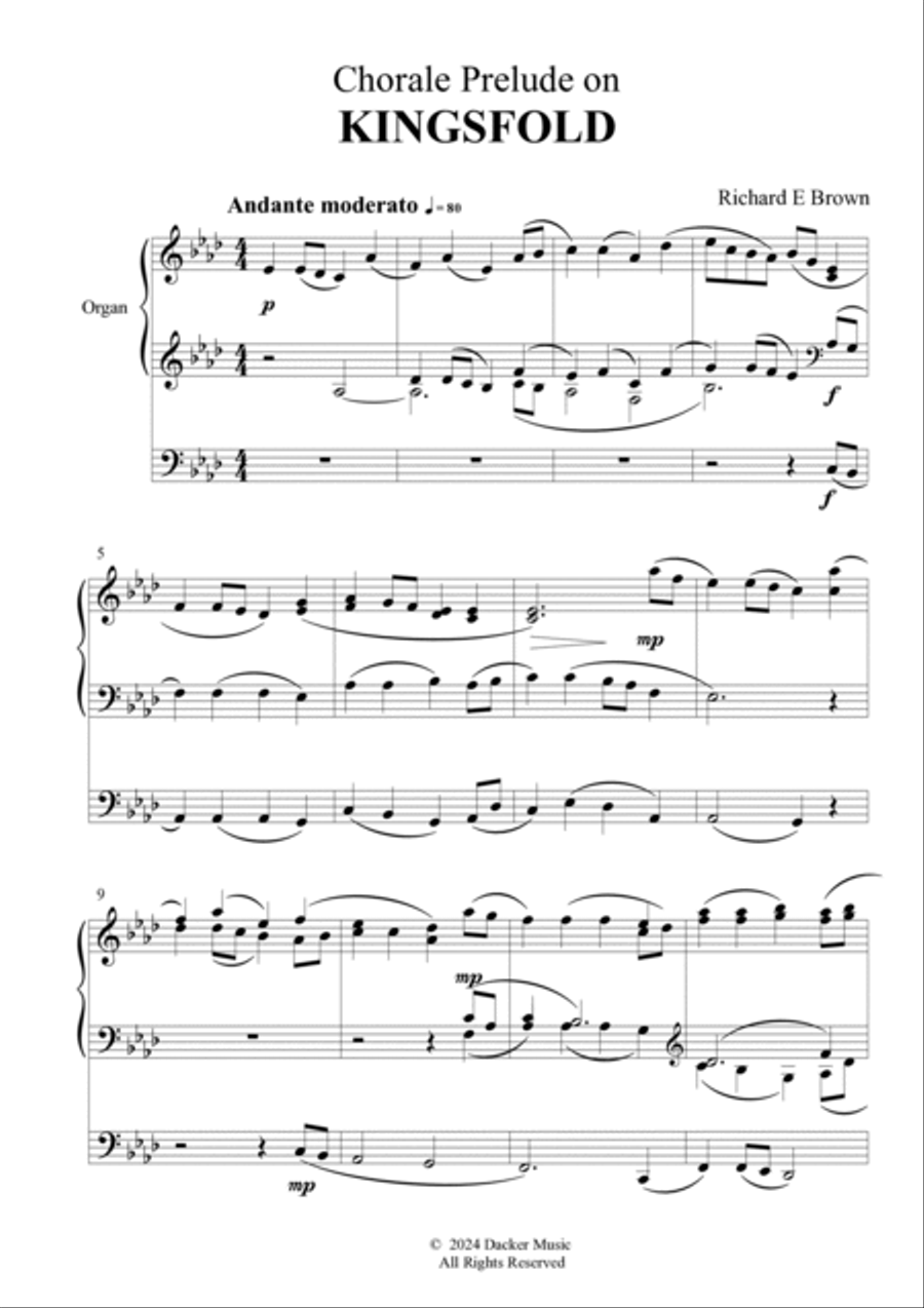 Chorale Prelude on Kingsfold - Organ Organ Solo scores gallery preview page 3