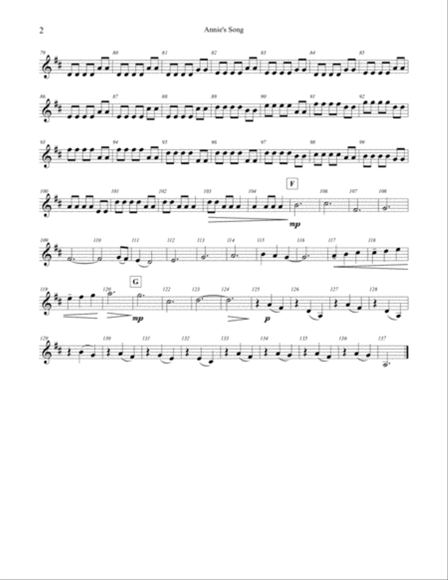 Annie's Song String Quartet scores gallery preview page 4