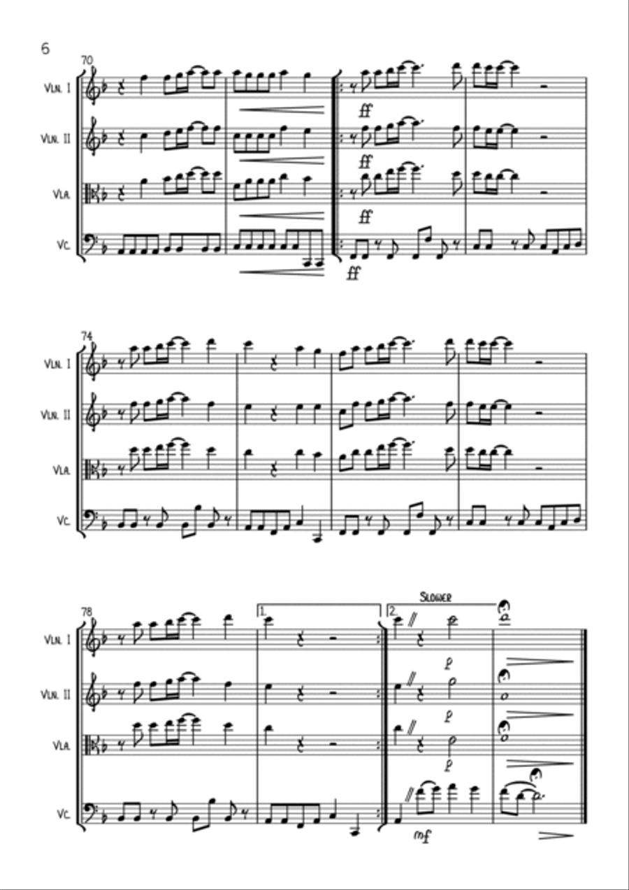 Like A Prayer String Quartet scores gallery preview page 6