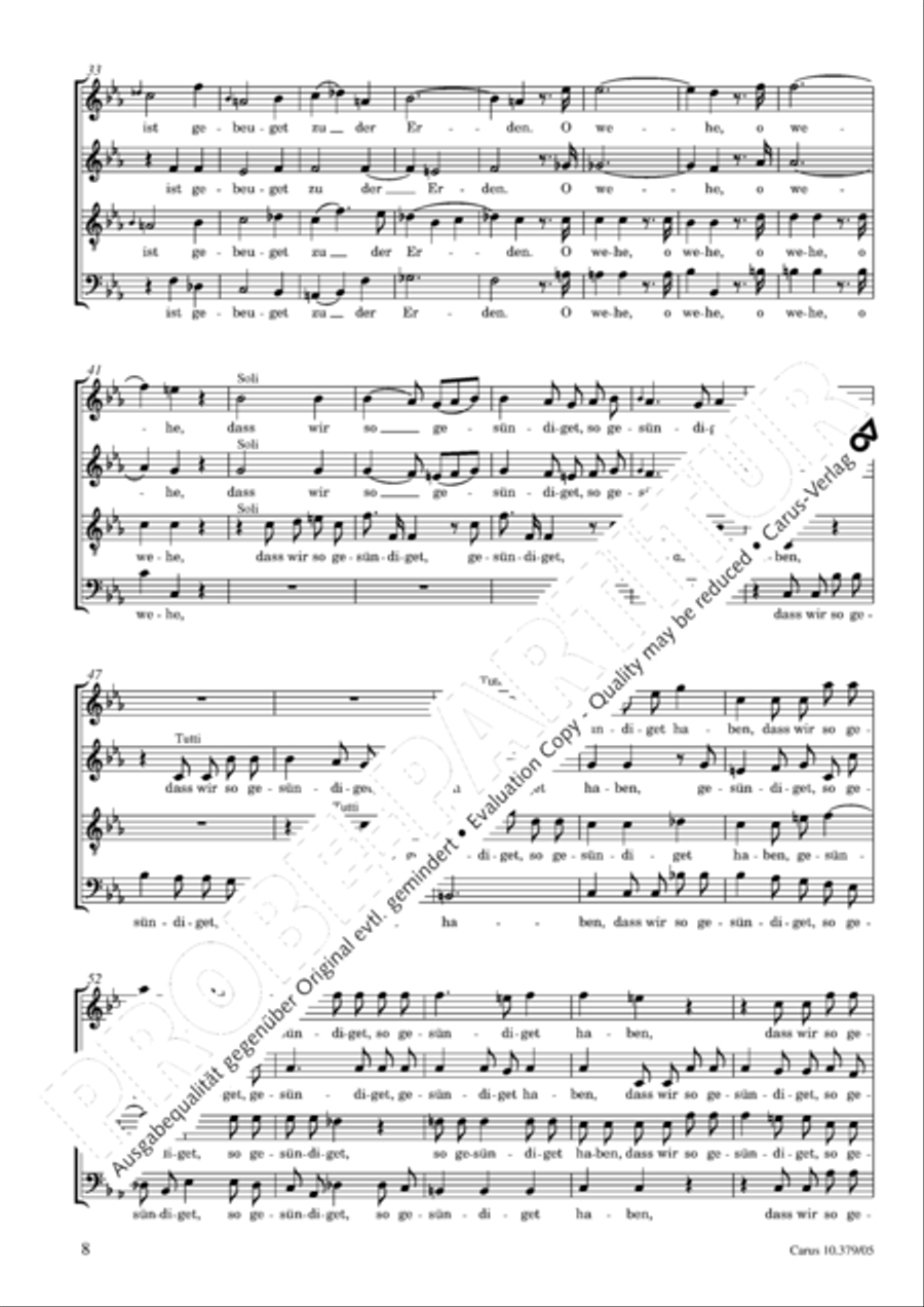 Der Tod Jesu 4-Part scores gallery preview page 9