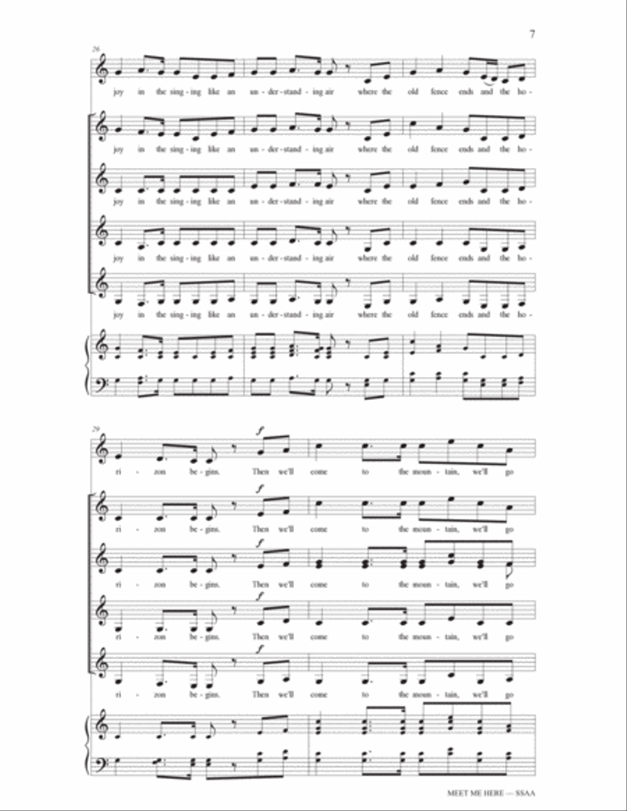 Meet Me Here SSA scores gallery preview page 5
