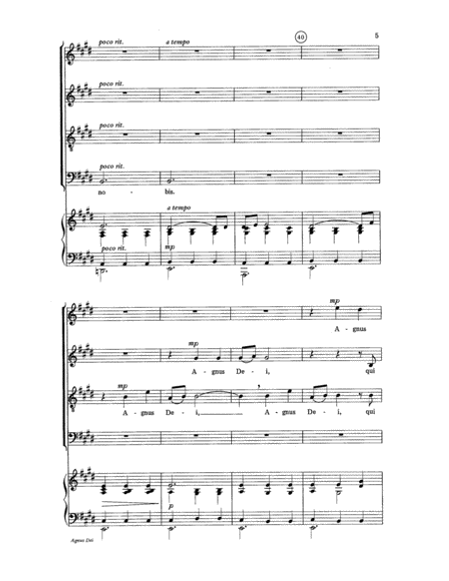 Agnus Dei 4-Part scores gallery preview page 5