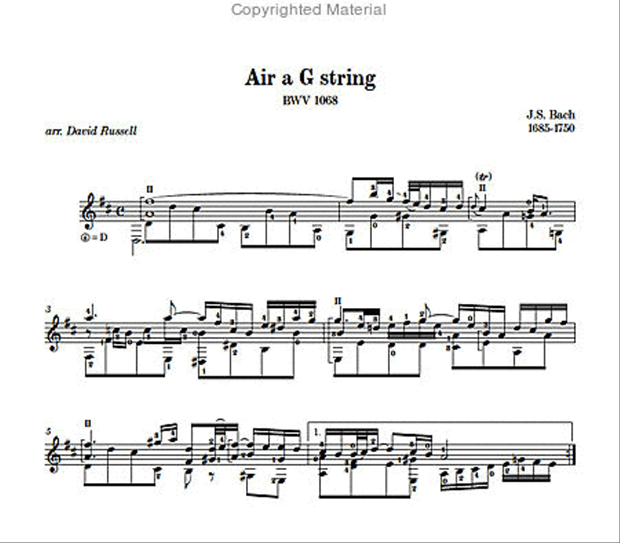 Air on the G string, Pastorale, Sinfonia Classical Guitar scores gallery preview page 2
