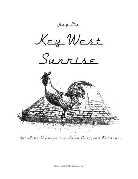 Key West Sunrise for horn, harp, vibraphone, cello, and bassoon