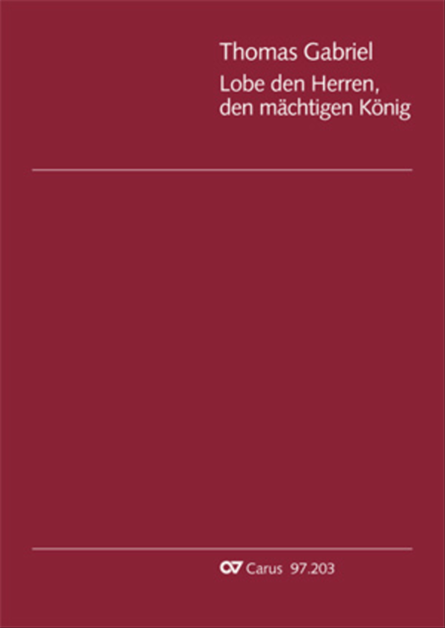 Praise ye, Almighty God, King and our ruler exalted (Lobe den Herren, den machtigen Konig) 4-Part scores gallery preview page 1