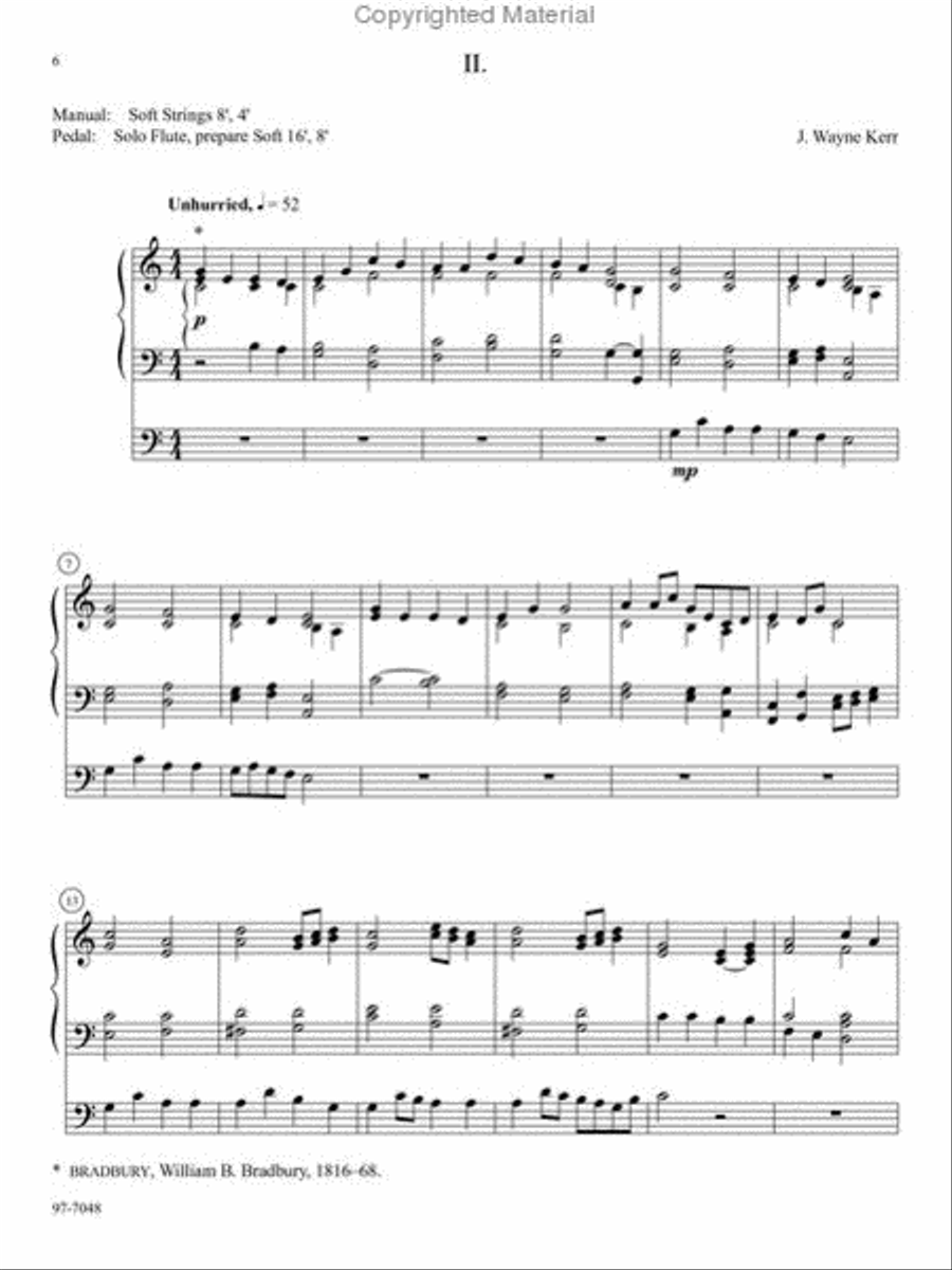 Variations on I Am Jesus' Little Lamb Organ scores gallery preview page 3