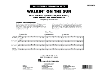 Walkin' on the Sun (arr. Paul Murtha) - Conductor Score (Full Score)
