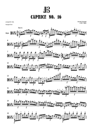 Niccolò Paganini Caprice No. 16 arranged for viola by Szczepan Pytel