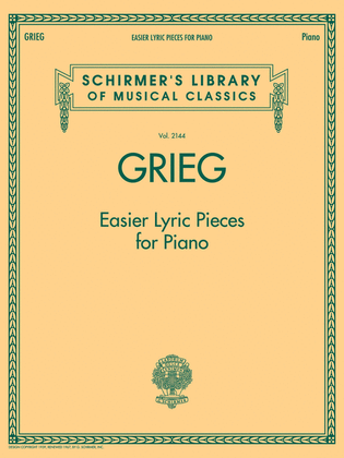 Book cover for Grieg - Easier Lyric Pieces for Piano
