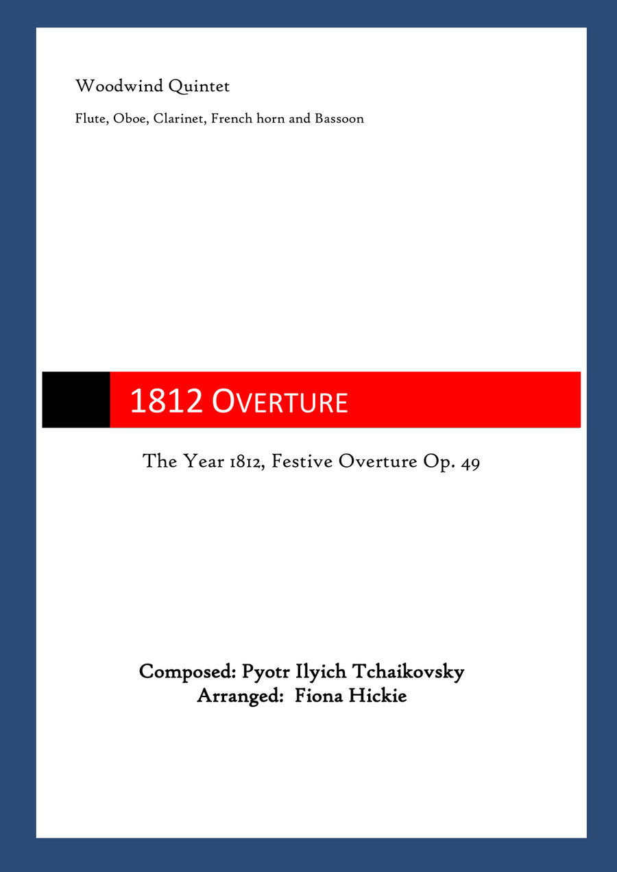 1812 Overture Woodwind Quintet scores gallery preview page 1