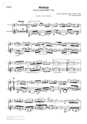 Book cover for Arioso (BWV 156) - Violin and Piano (Individual Parts)