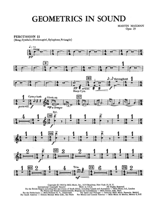 Geometrics in Sound, Op. 29: 2nd Percussion