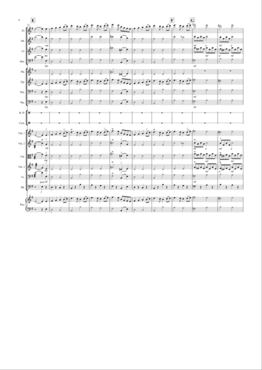 Swan Lake Theme for School Orchestra Full Orchestra scores gallery preview page 4