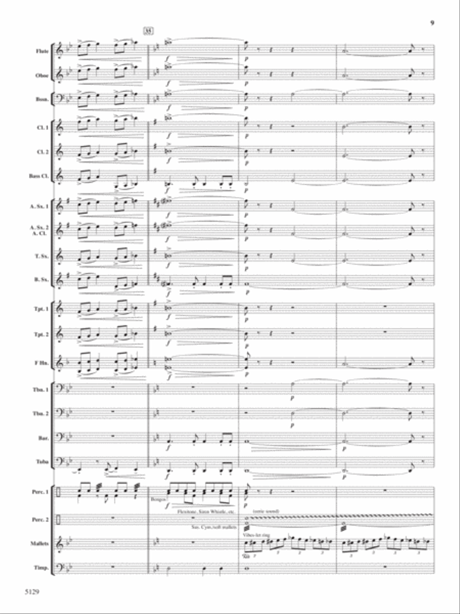 Witch's Dance Concert Band scores gallery preview page 9