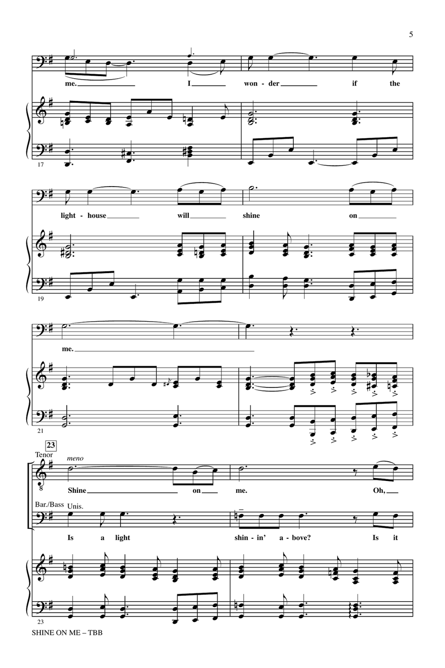 Shine On Me 3-Part scores gallery preview page 3