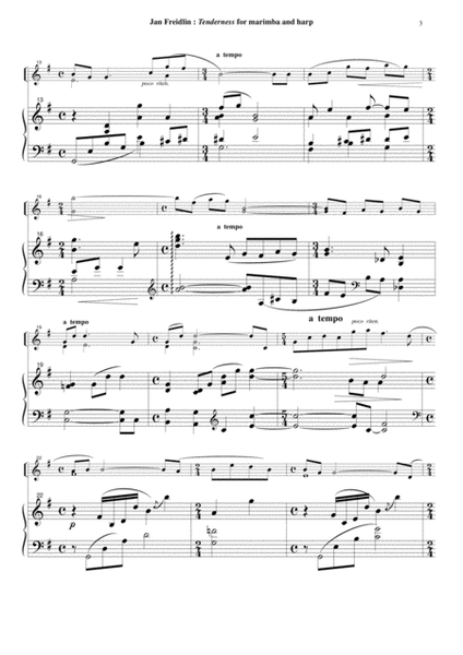 Jan Freidlin: Tenderness for marimba (or vibraphone) and harp