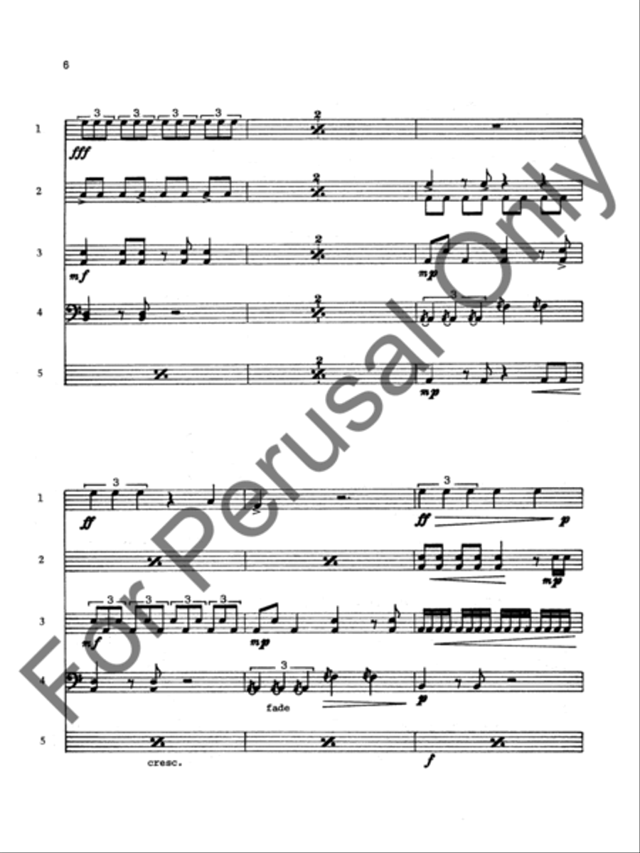 Blue Rhythm Quintet Percussion scores gallery preview page 6