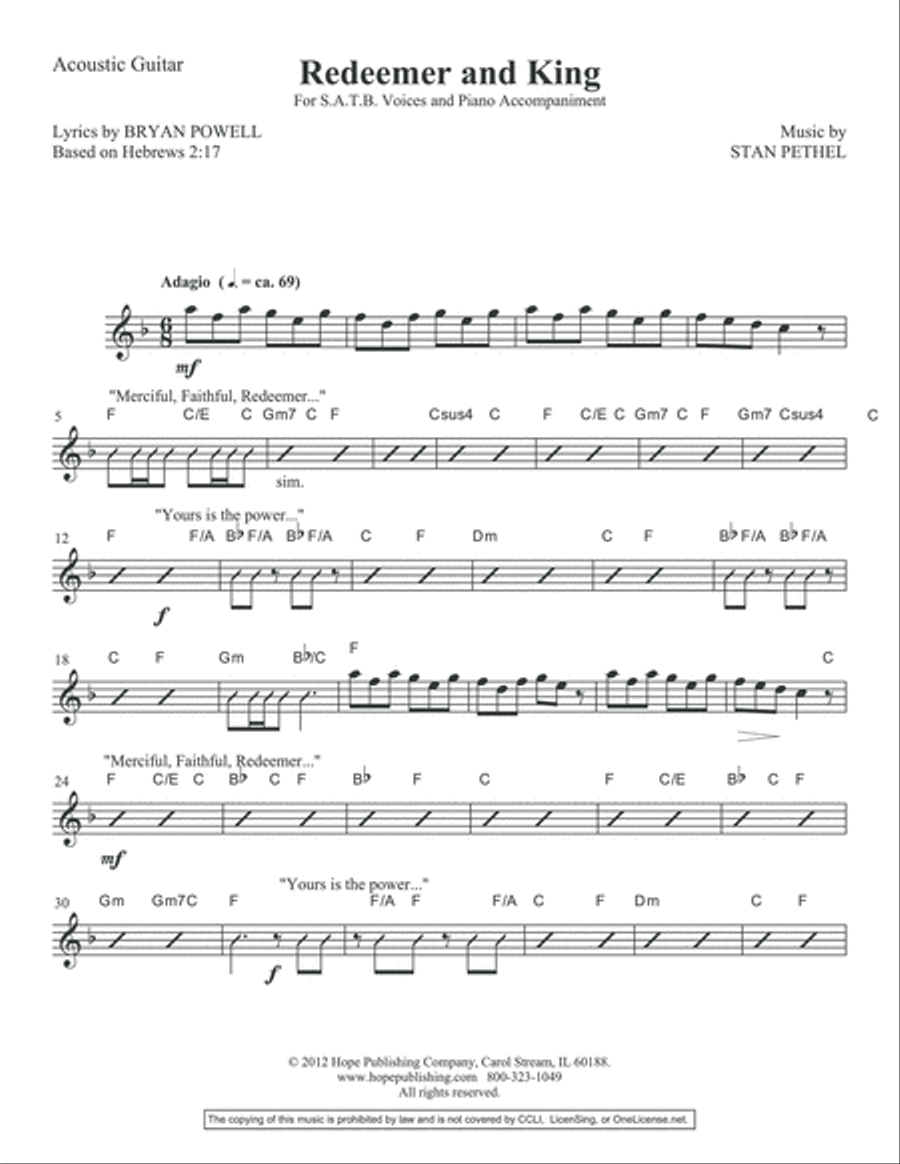 Redeemer and King Redeemer and King Set of Parts scores gallery preview page 2