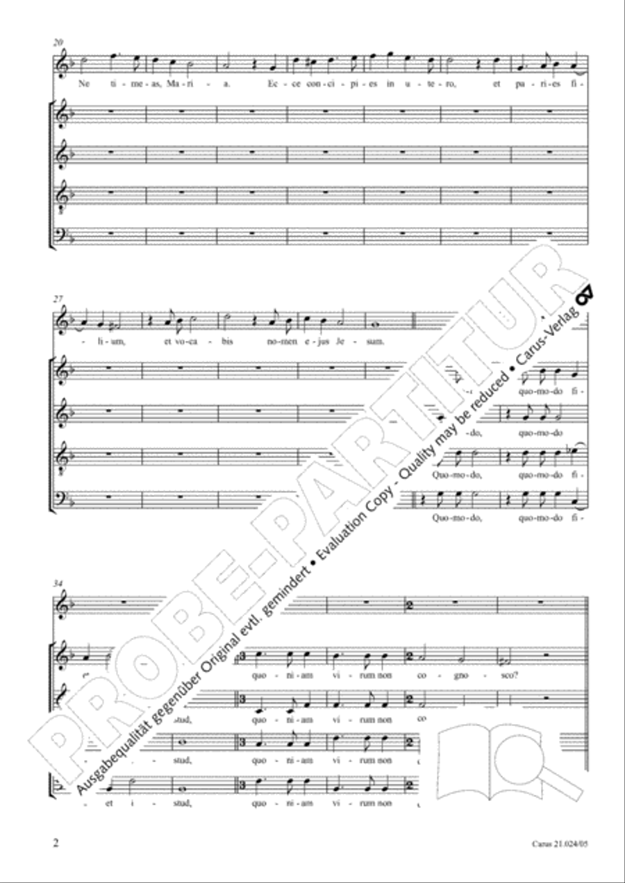 Four Christmas motets (Vier Motetten fur die Weihnachtszeit) Choir scores gallery preview page 3
