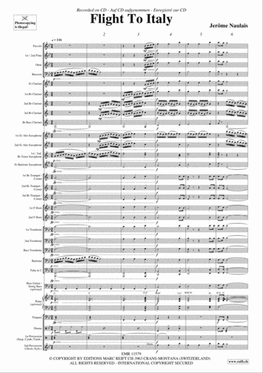 Flight To Italy Flight To Italy Concert Band scores gallery preview page 4