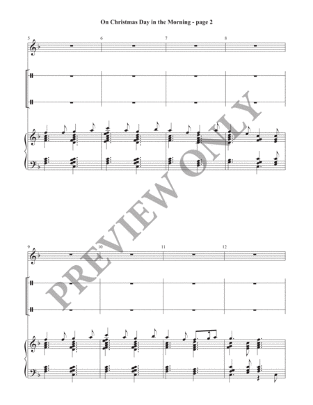 On Christmas Day in the Morning Handbell Part (Print) image number null
