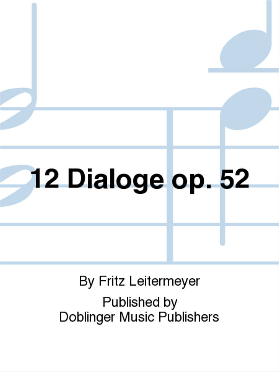 12 Dialoge op. 52 Performance Score scores gallery preview page 1