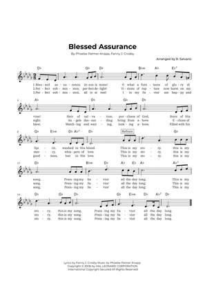 Blessed Assurance (Key of D-Flat Major)